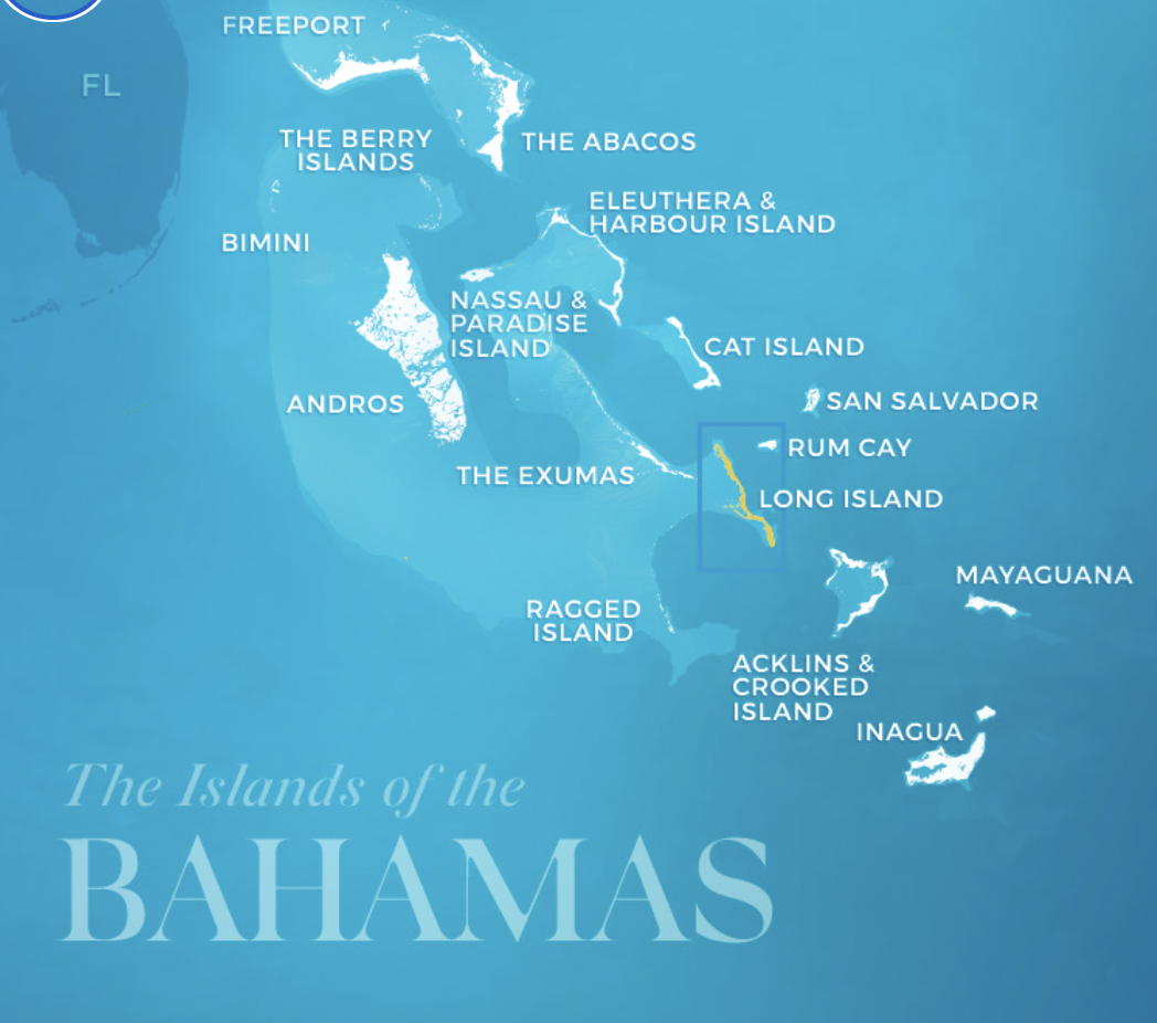 map of Bahamas islands